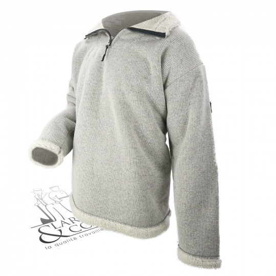 Pull Homme Col Camionneur Avec Fermeture éclair 1/4 - Chaud, Manches Longues, Pour L'hiver
