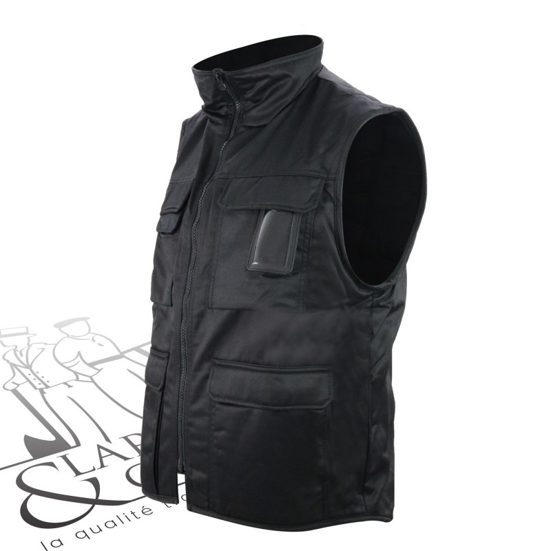 Gilet hiver doublé polaire noir