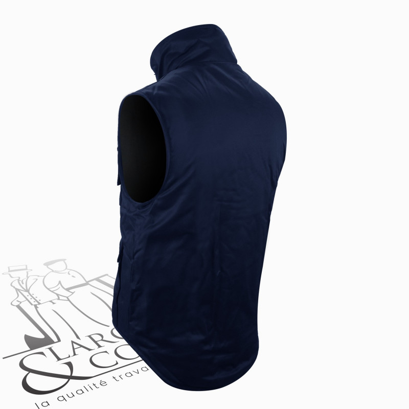 Gilet hiver doublé polaire marine