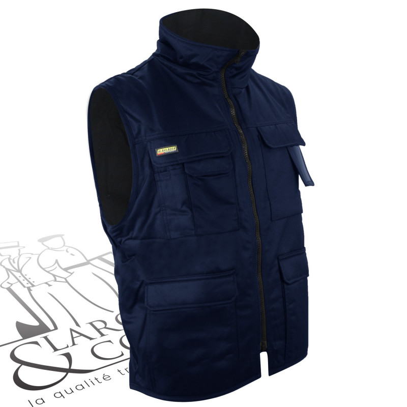 Gilet hiver doublé polaire marine