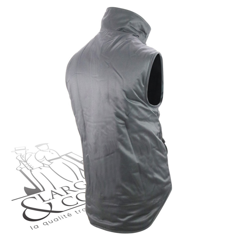 Gilet hiver doublé polaire gris