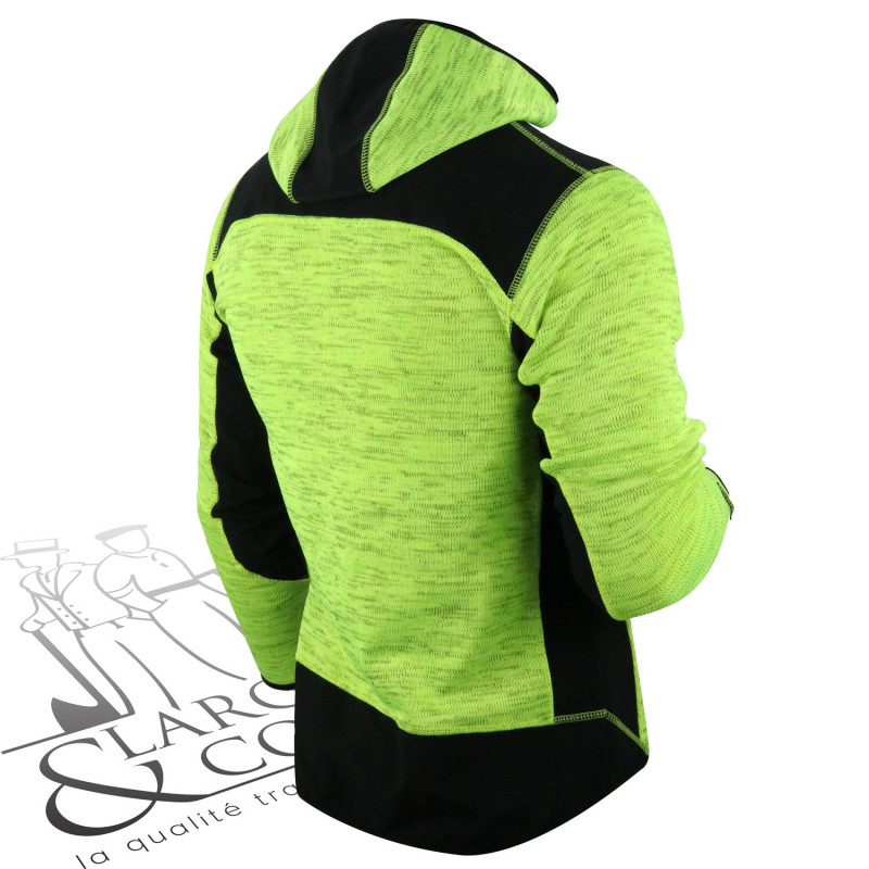 Veste polaire à capuche Blaklader jaune fluo