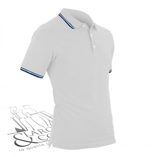 Polo col à rayures