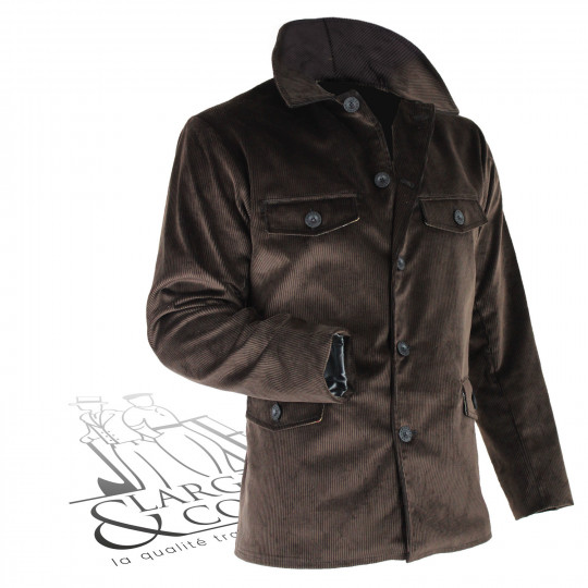 Gilet velours cordelet - marron - Le Laboureur - La Blouse de Lyon