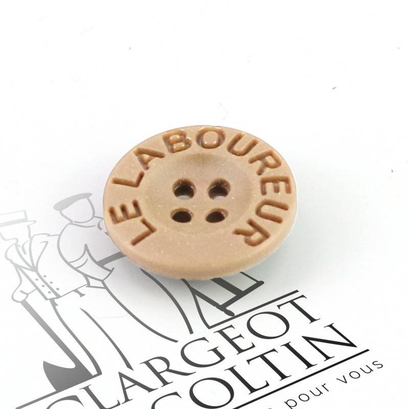 Lot de 5 boutons Le Laboureur marron