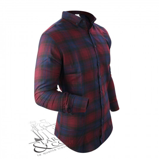 Chemise en flanelle à carreaux
