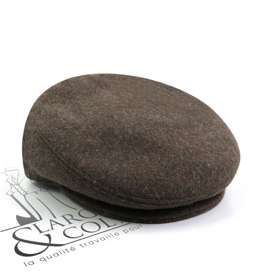 Casquette en laine de Burel le Laboureur marron