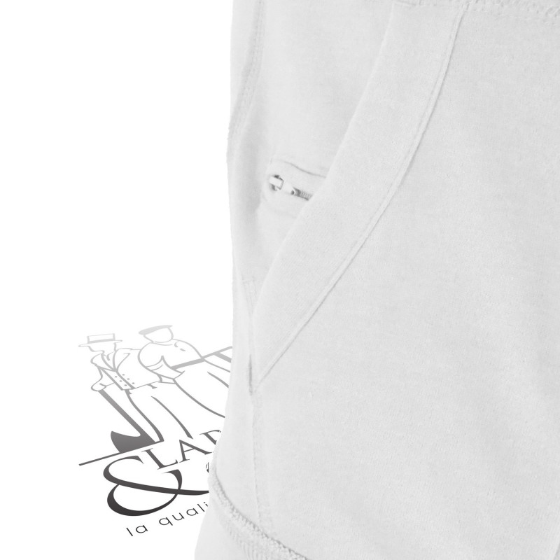 Sweat zippé à capuche blanc