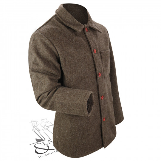 Veste en laine Le Laboureur marron