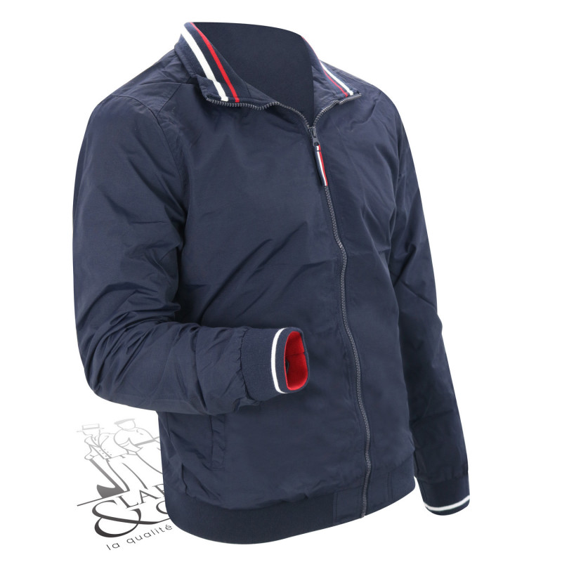 Veste bomber légère tricolore