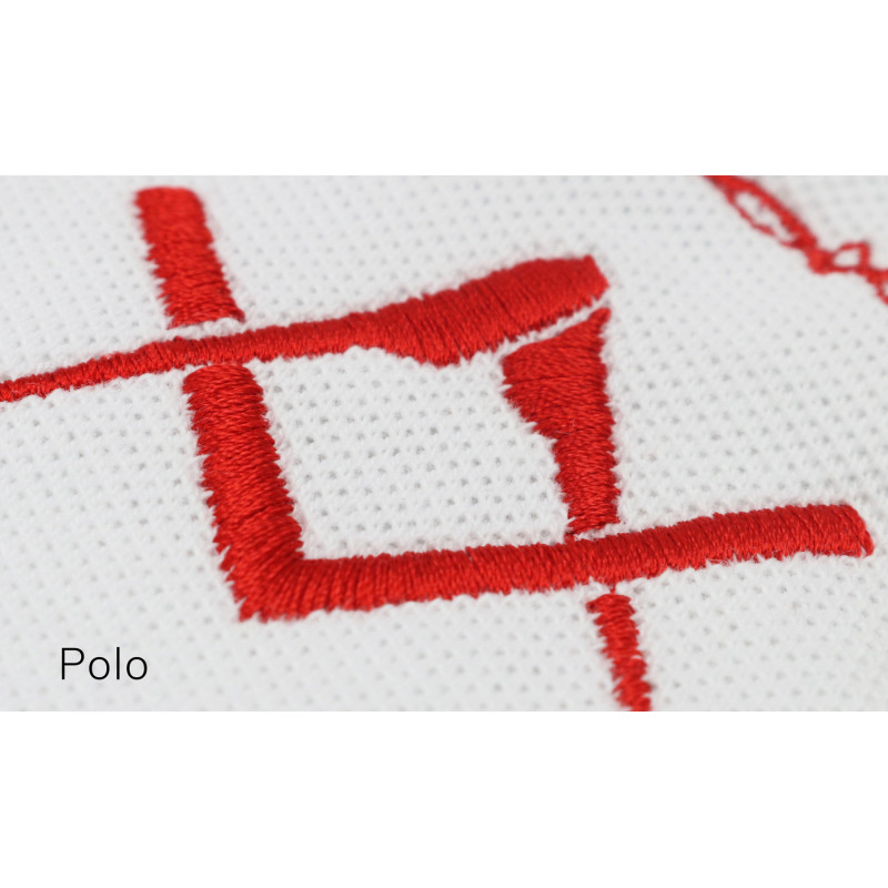 Broderie blason pièce de haut avec poche & ouverture