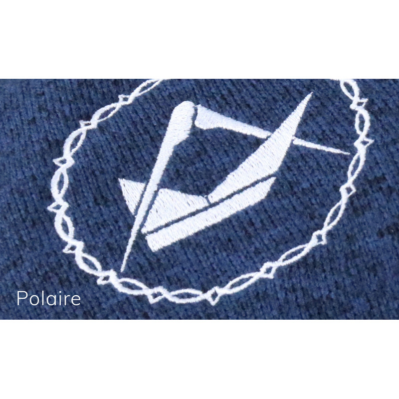 Broderie blason pièce de haut avec poche & ouverture