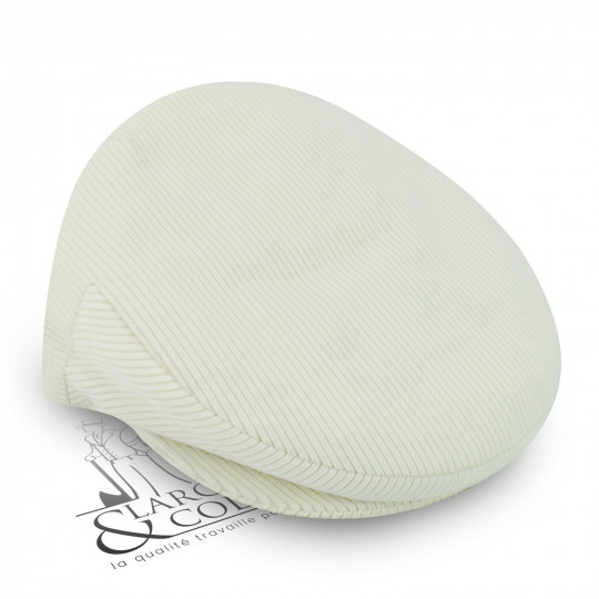 Casquette en velours écru le Laboureur