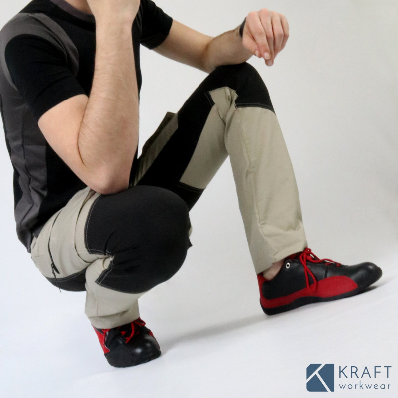 Pantalon de travail été Blaklader beige noir