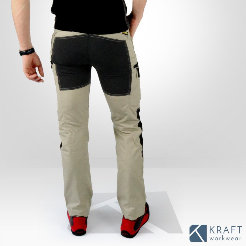 Pantalon de travail été Blaklader beige noir