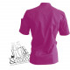 Veste de cuisine manches courtes fuchsia poche beige, Nero Robur