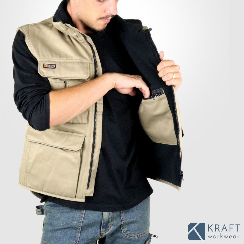 Gilet de travail sans manche Blaklader beige
