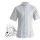 Veste de cuisine manches courtes blanche, Siaka Robur