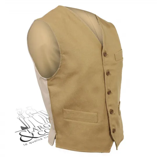 Gilet tailleur lin et coton Le Laboureur