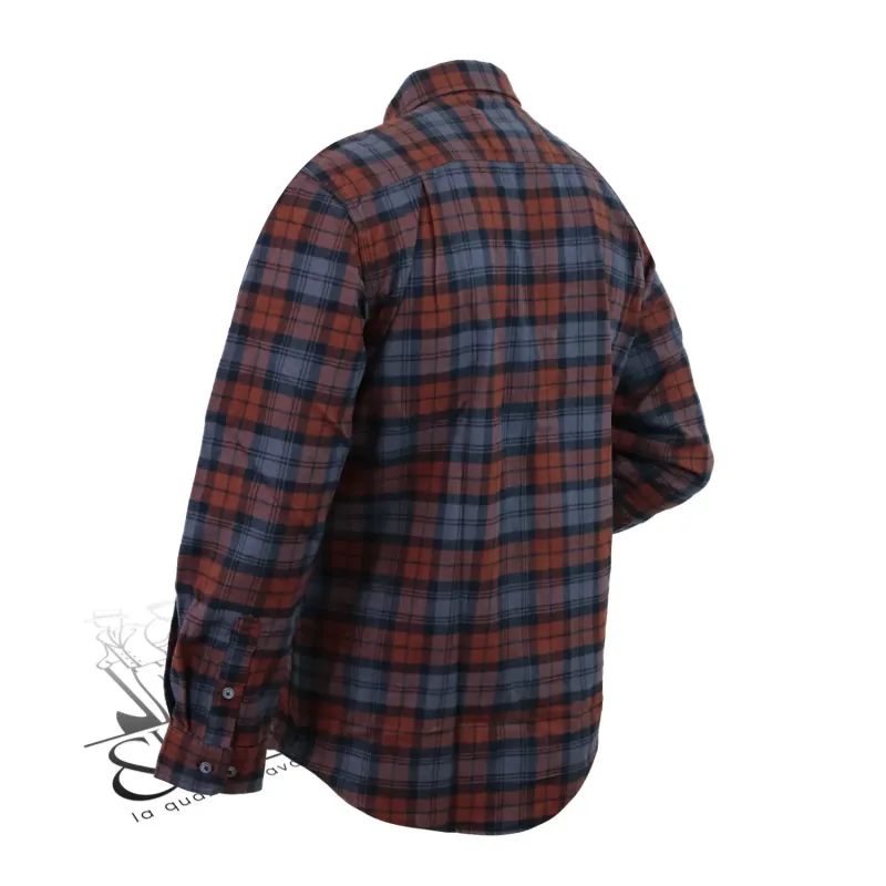 Chemise carhartt à carreaux rouge et bleue dos 2