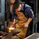 Tablier en cuir fabriqué en France Arno