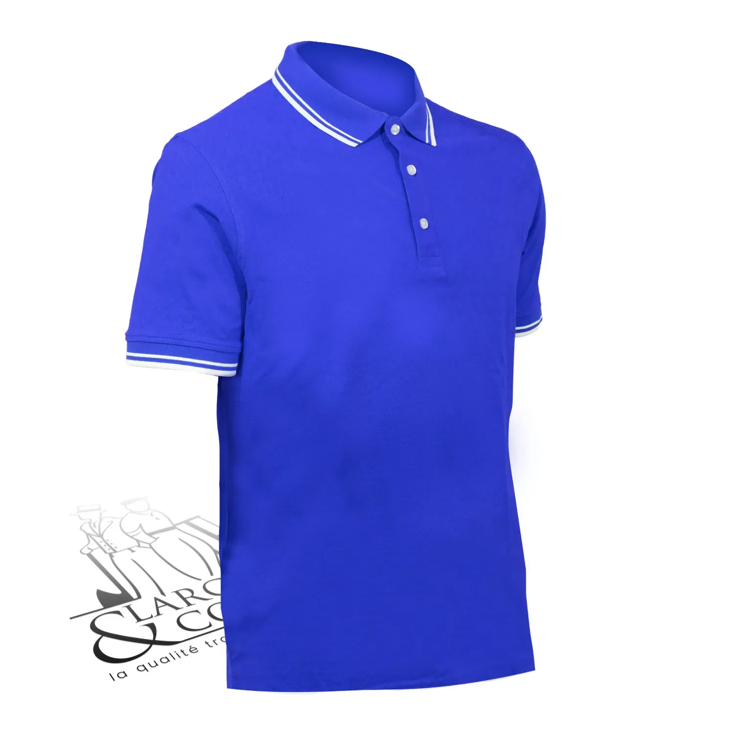 Polo col à rayures