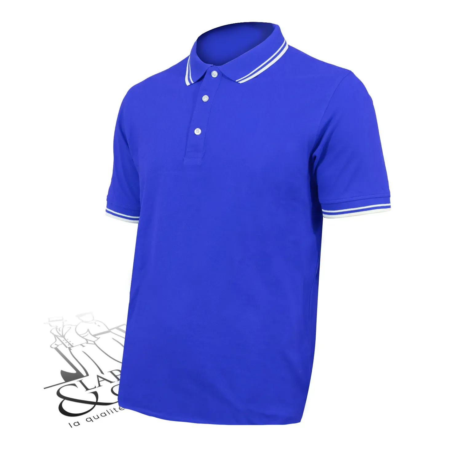 Polo col à rayures