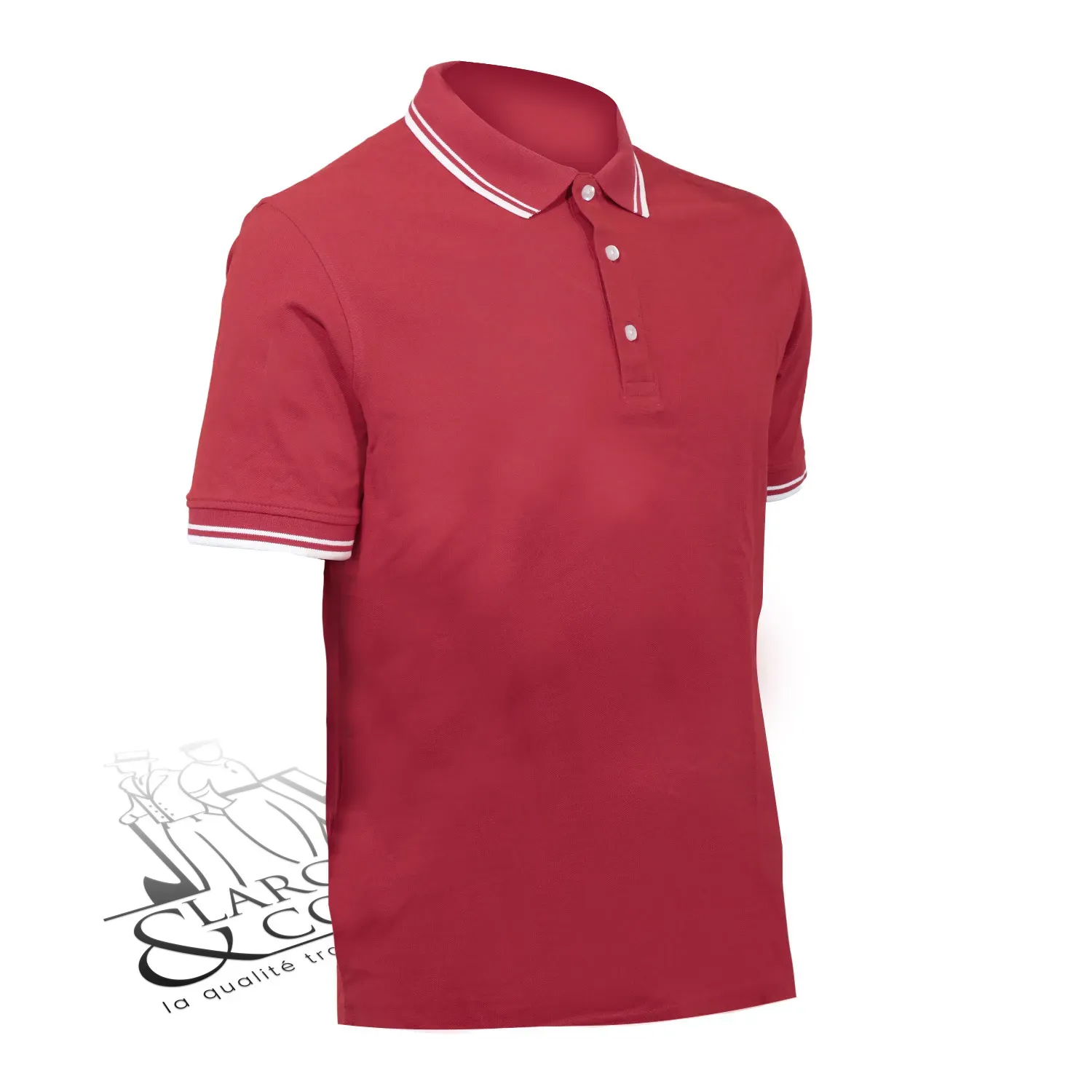 Polo col à rayures