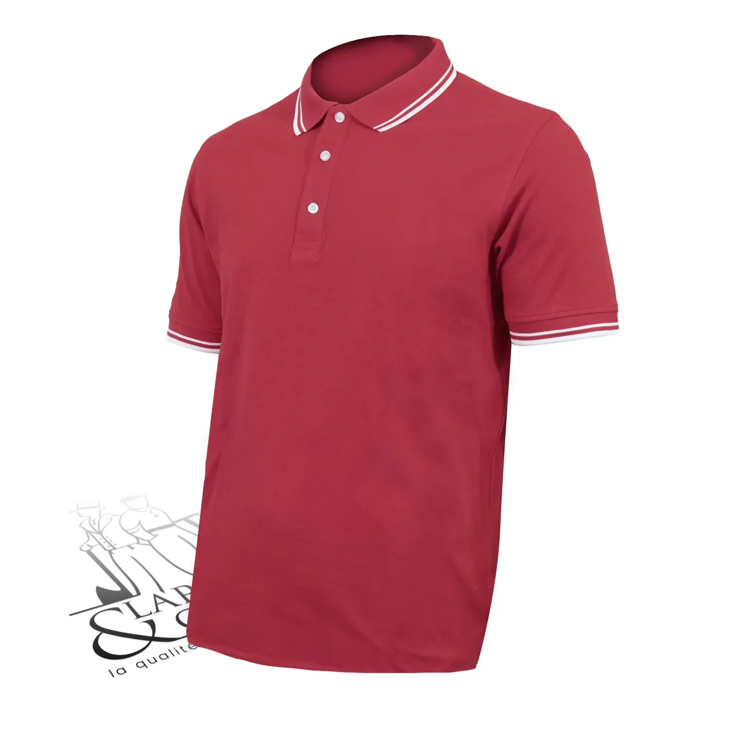 Polo col à rayures