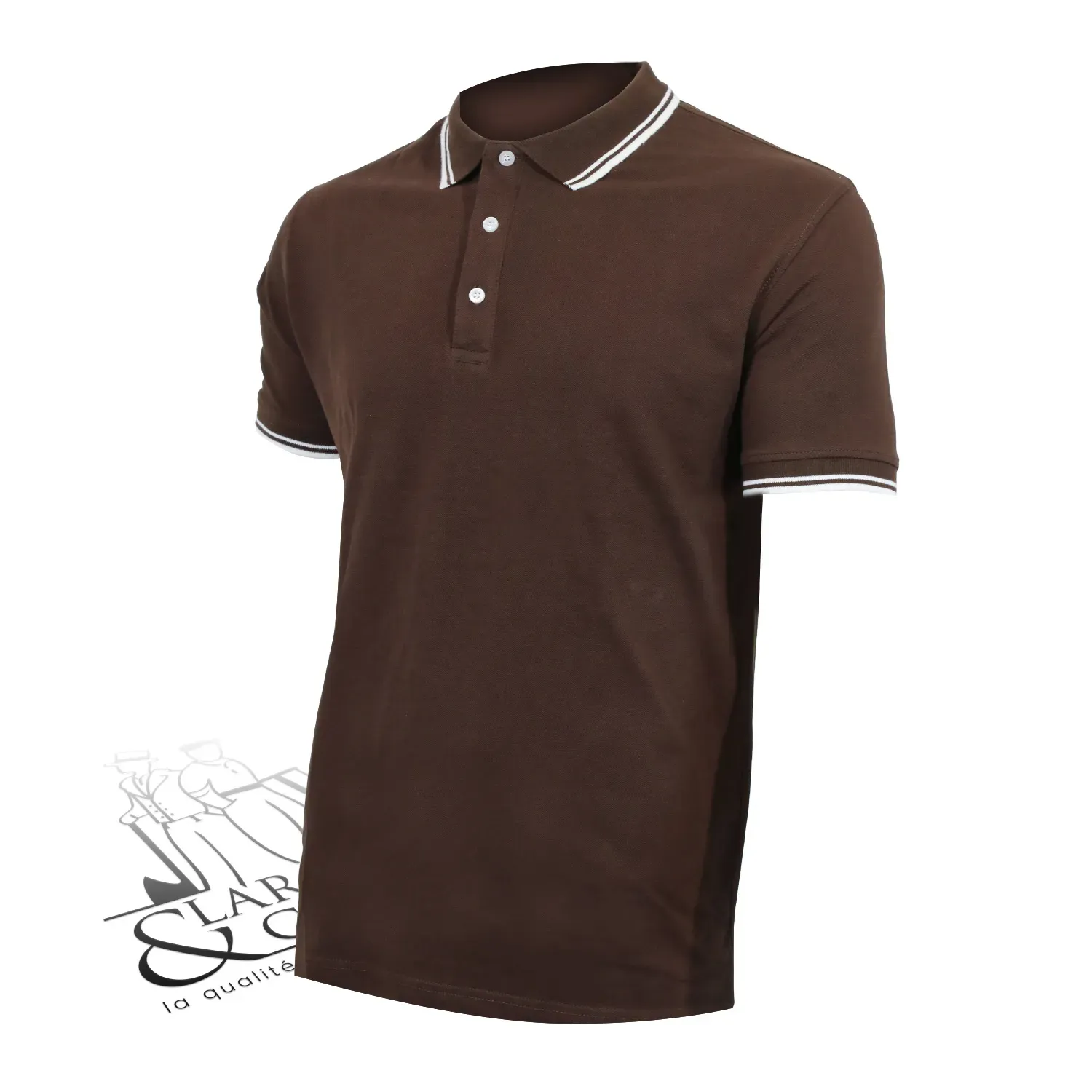 Polo col à rayures