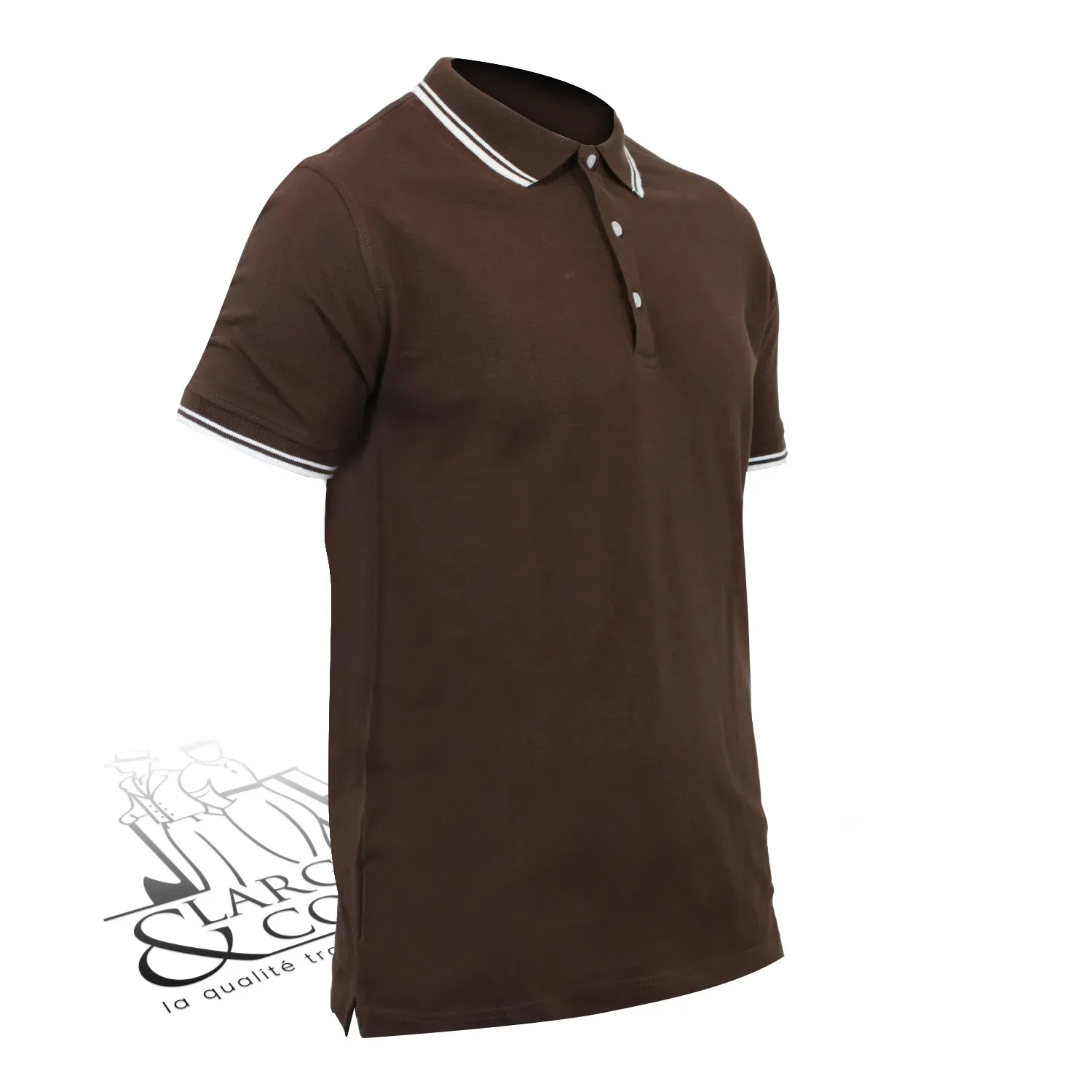 Polo col à rayures