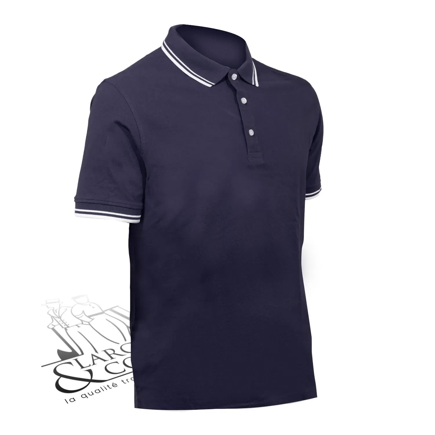 Polo col à rayures