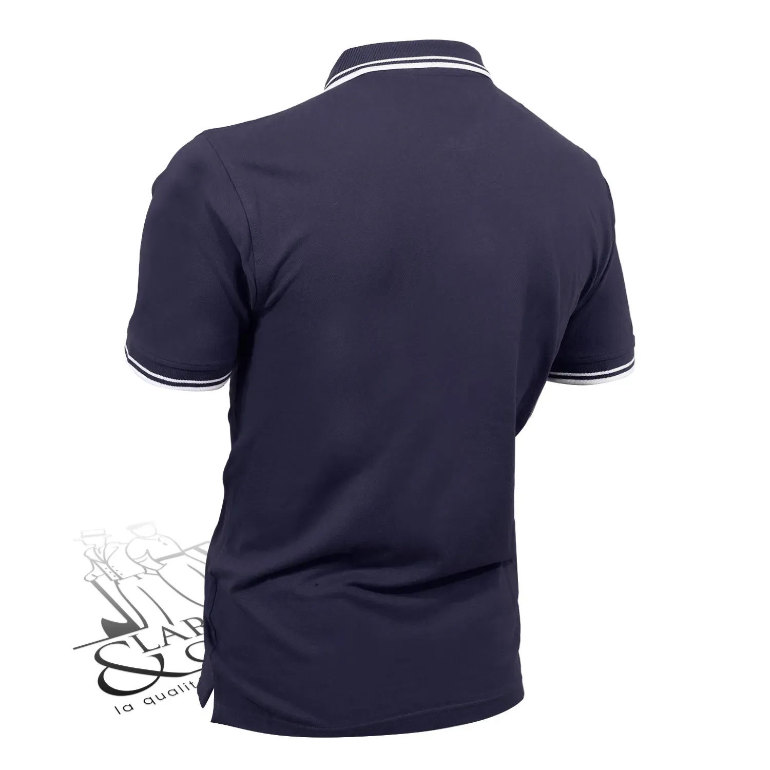 Polo col à rayures