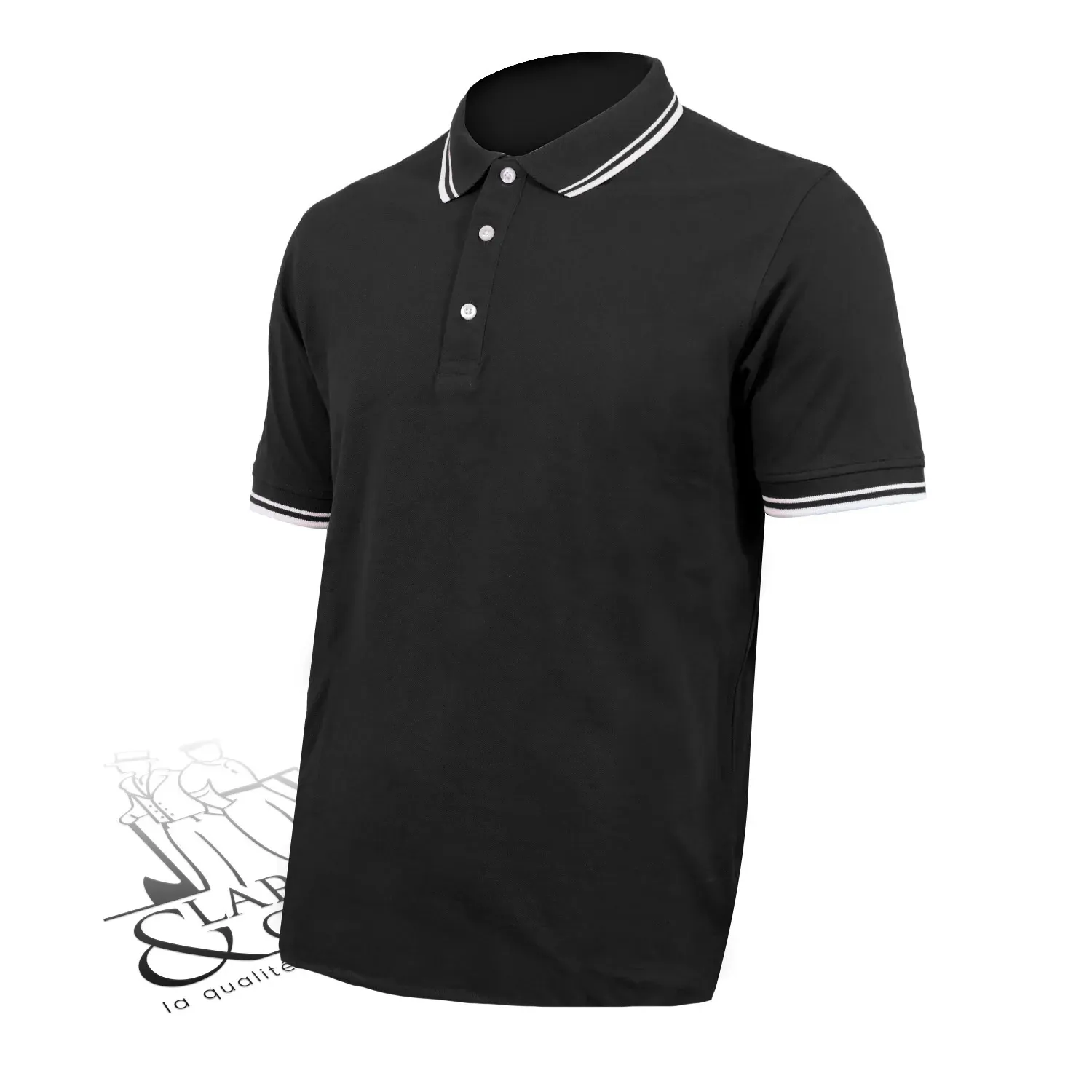 Polo col à rayures