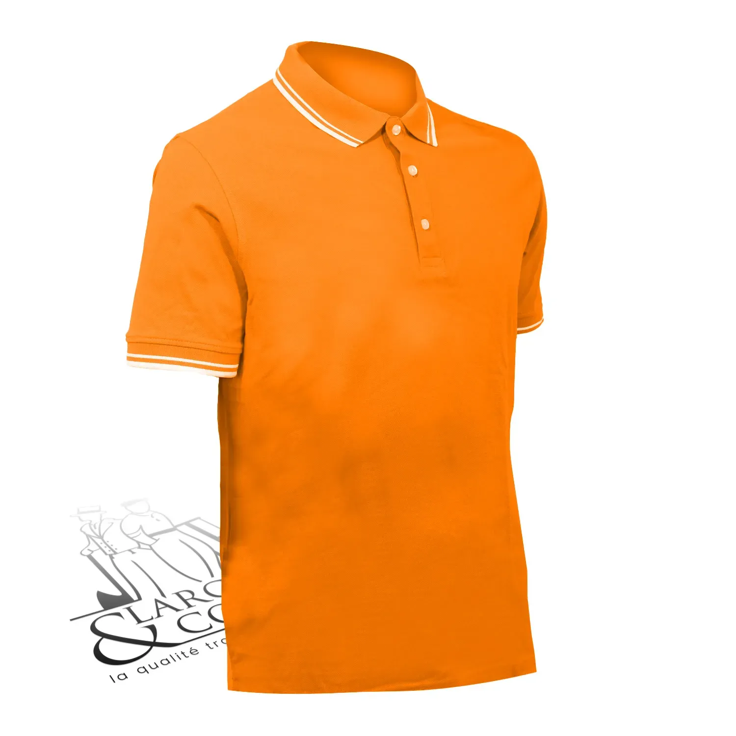 Polo col à rayures