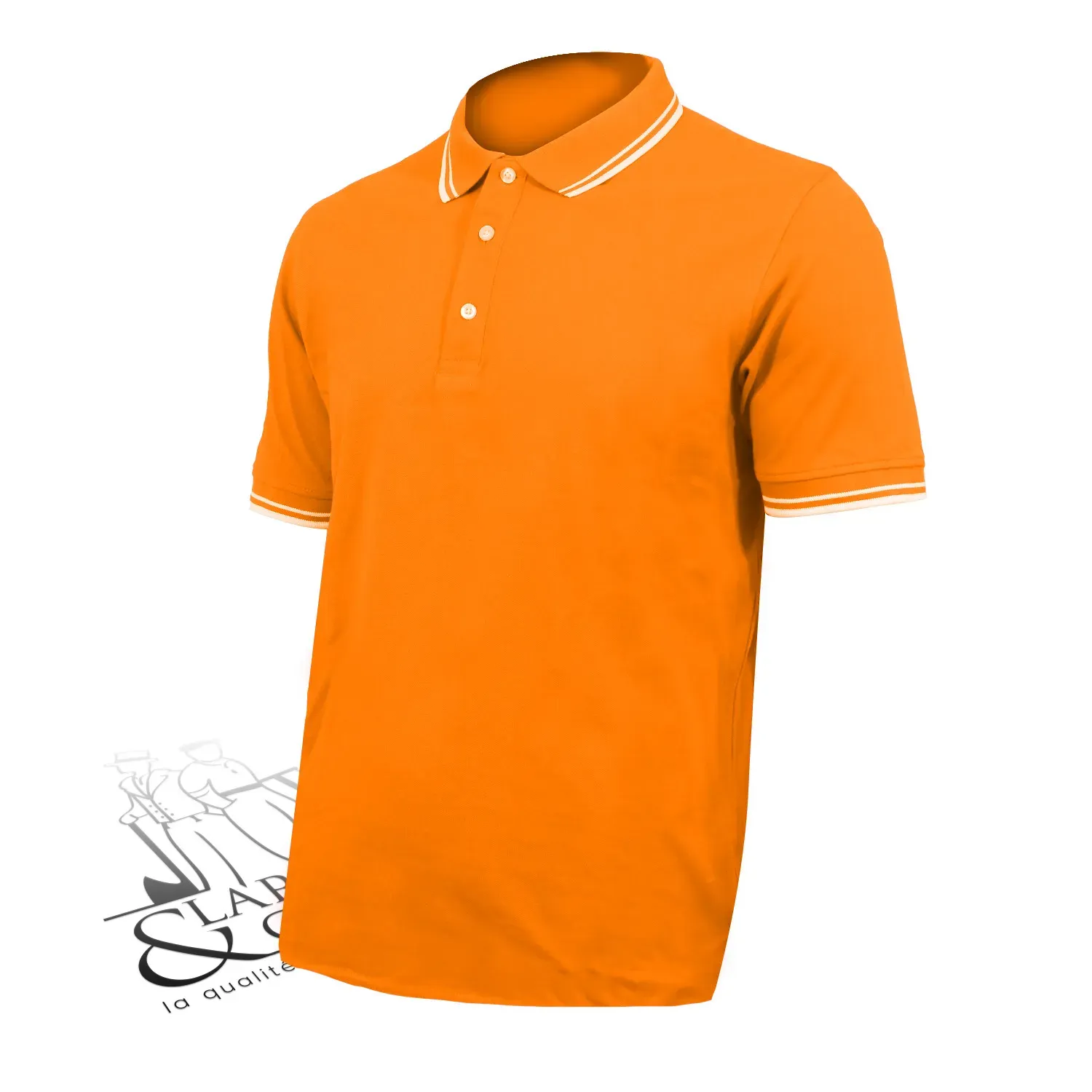 Polo col à rayures
