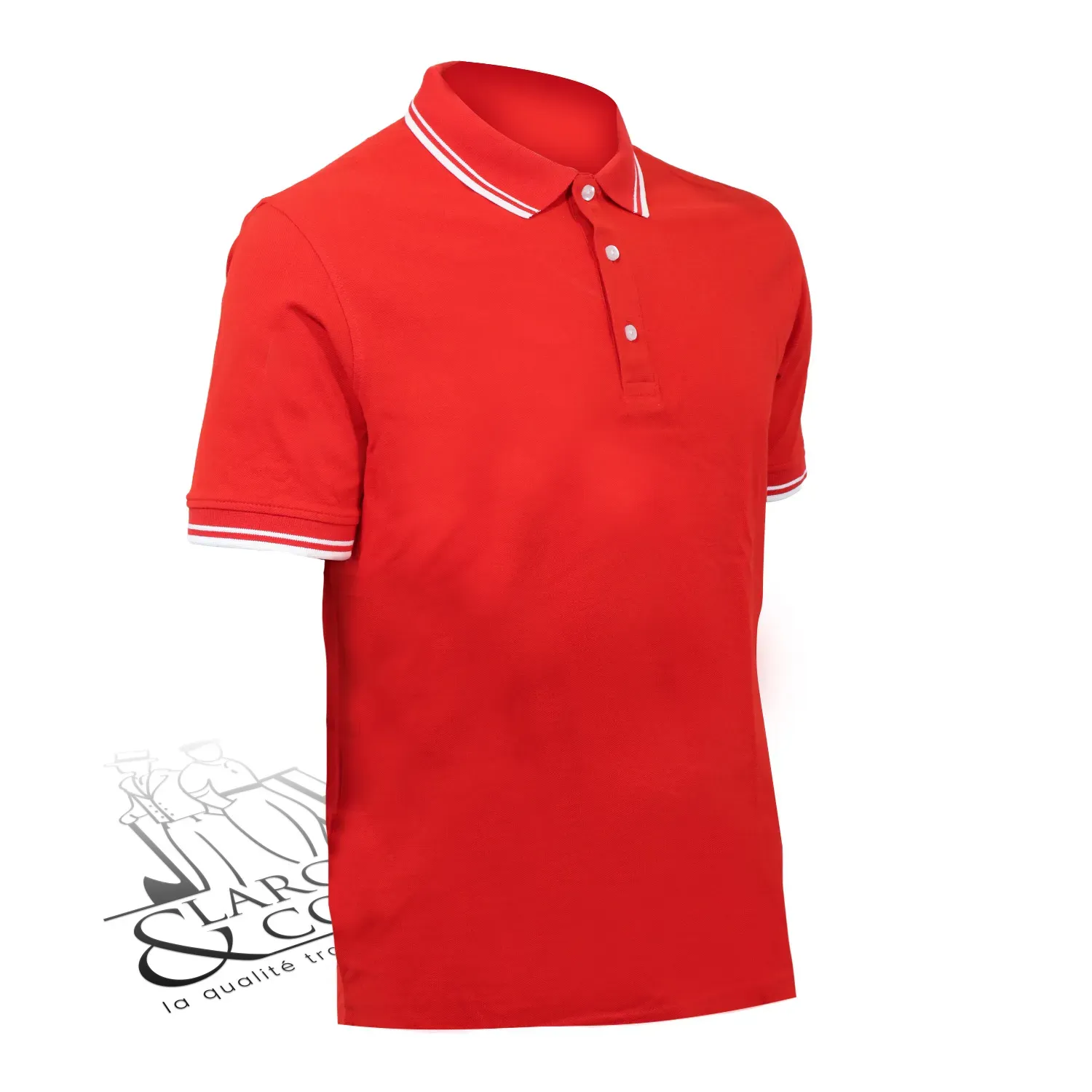 Polo col à rayures