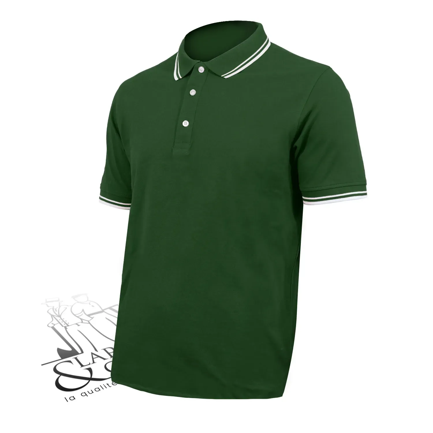 Polo col à rayures