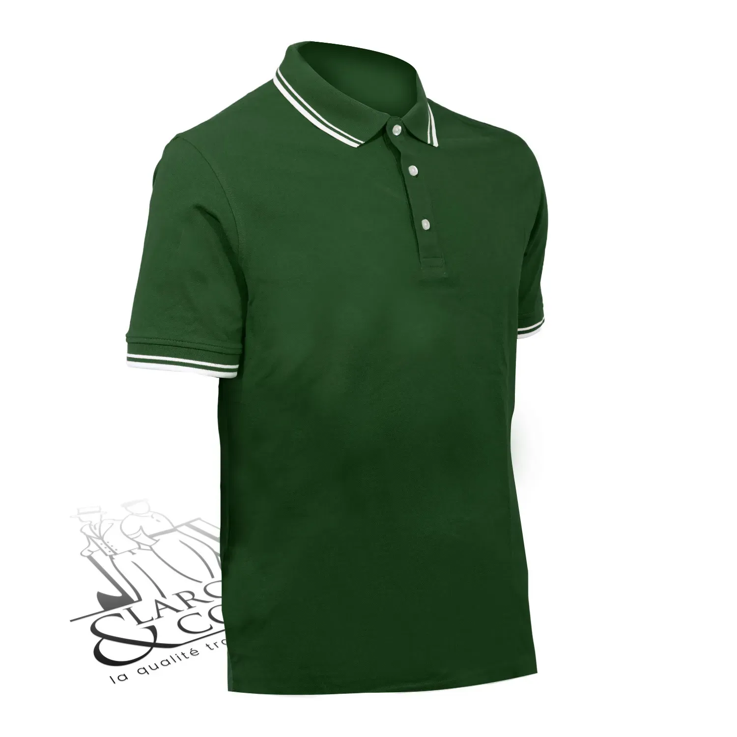 Polo col à rayures