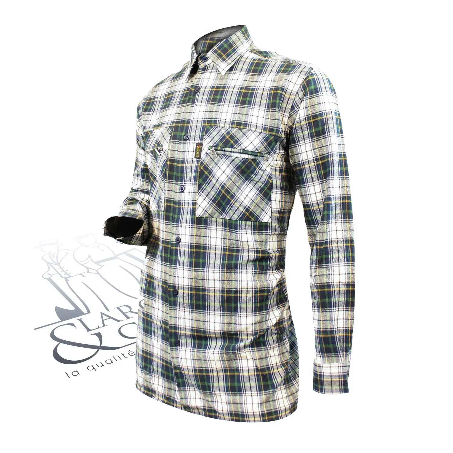 Chemise de travail à carreaux poches zippées Le Laboureur