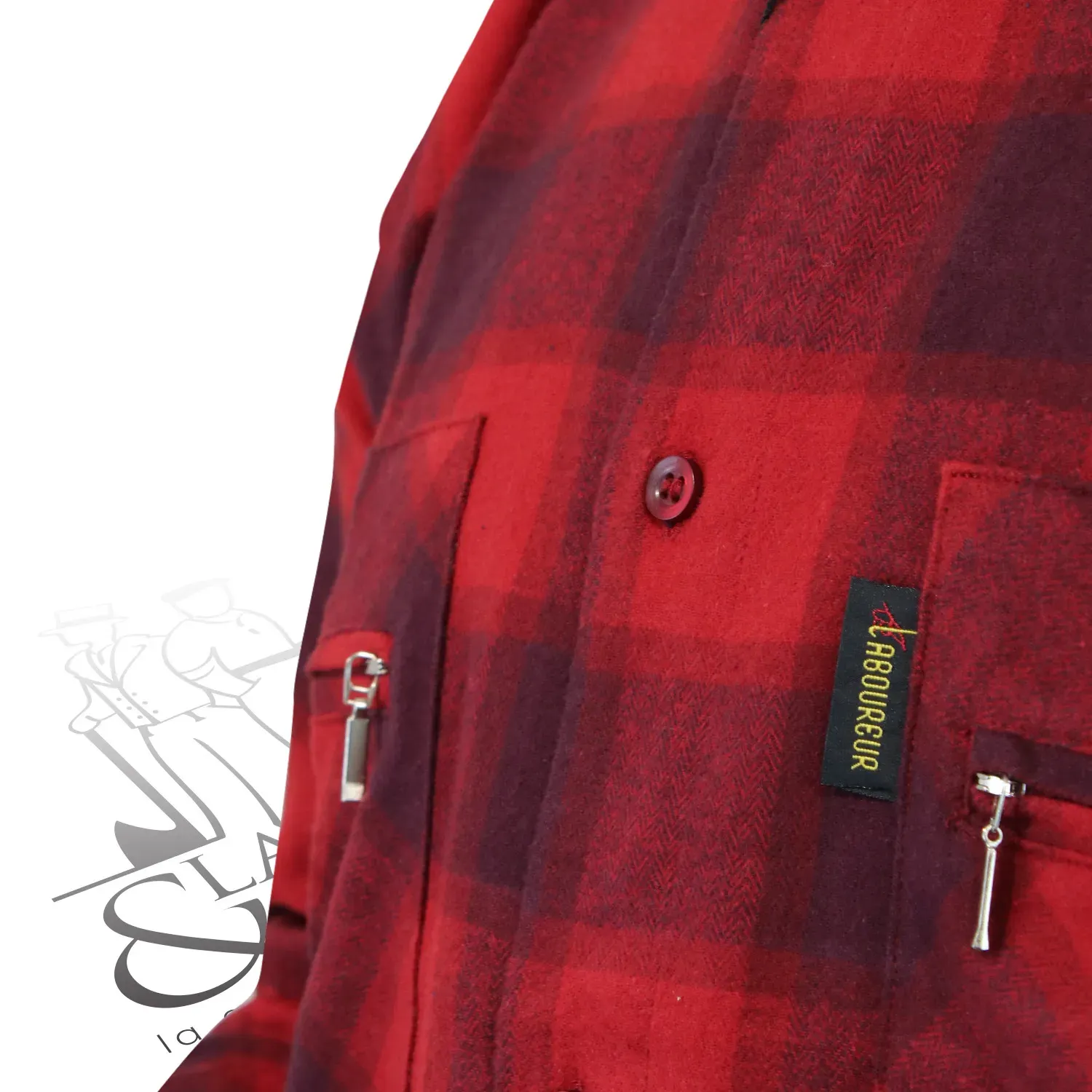 Chemise de travail à carreaux poches zippées Le Laboureur