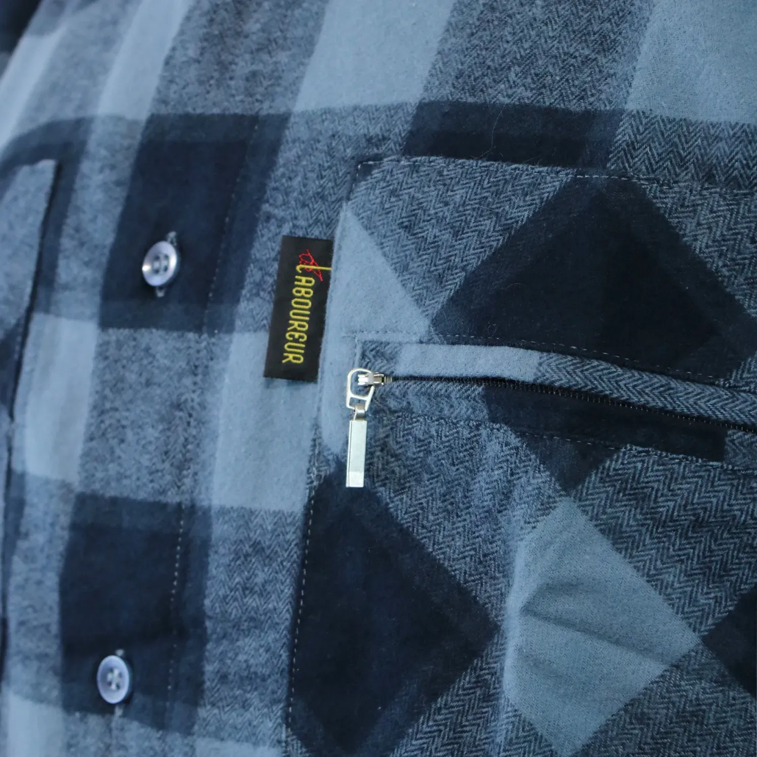 Chemise de travail à carreaux poches zippées Le Laboureur