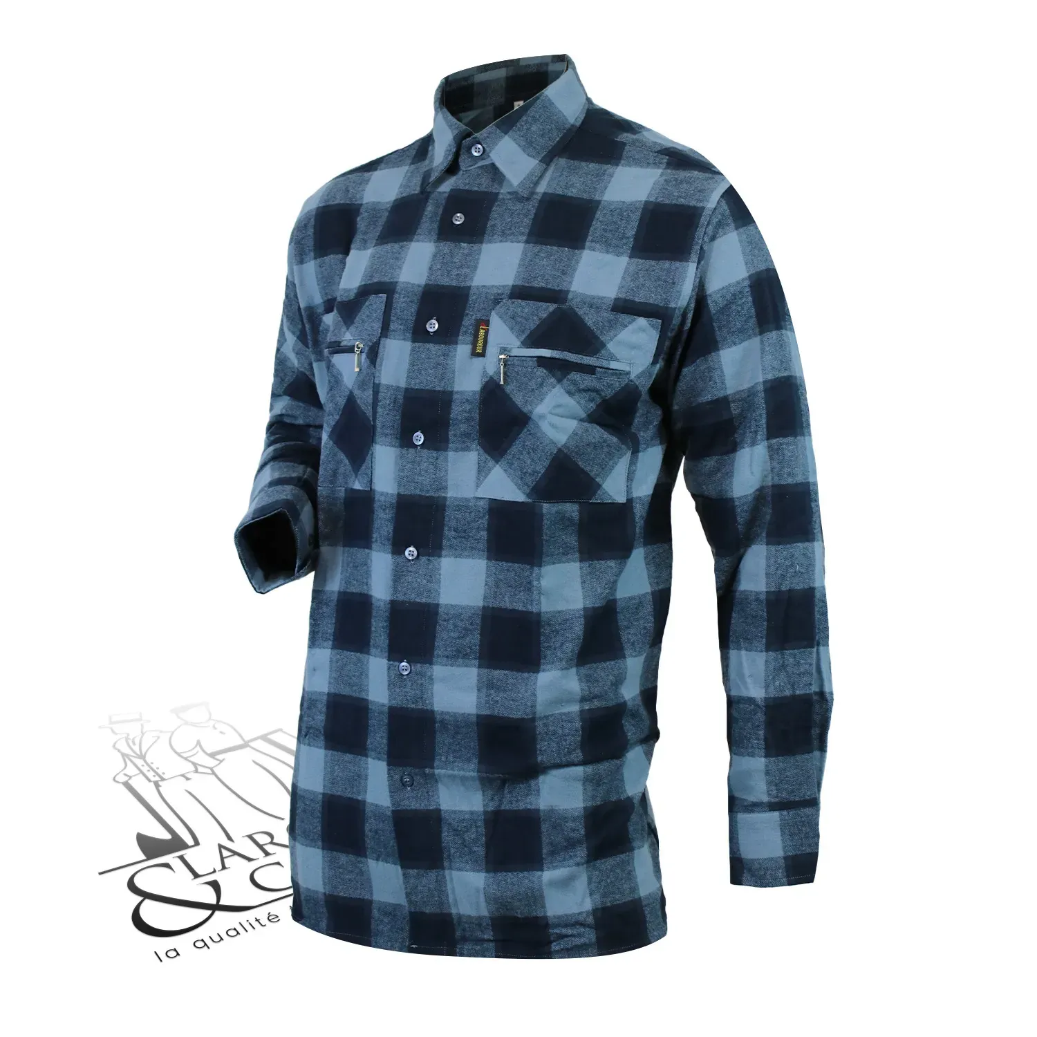 Chemise de travail à carreaux poches zippées Le Laboureur