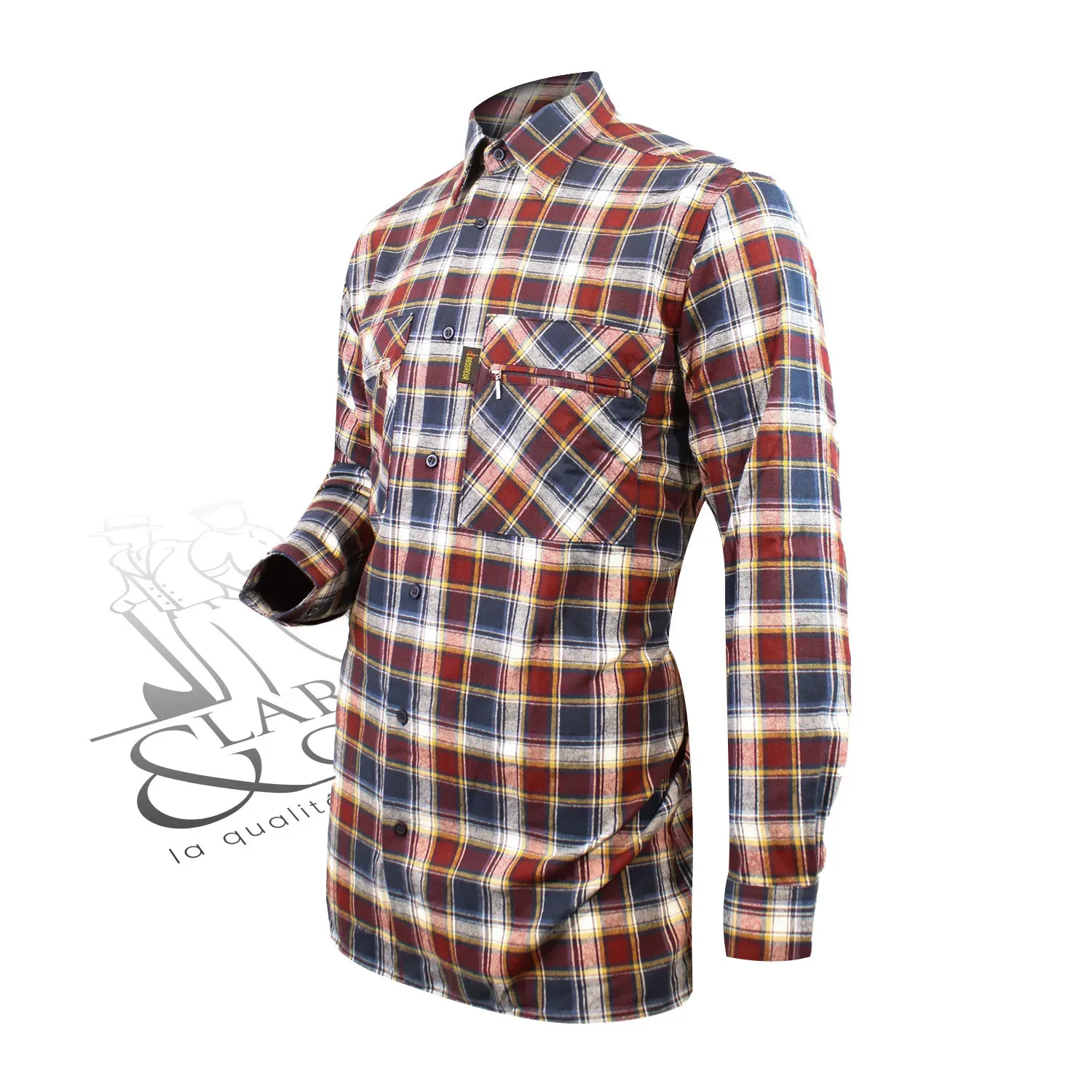 Chemise de travail à carreaux poches zippées Le Laboureur
