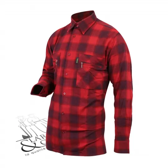 Chemise de travail à carreaux poches zippées Le Laboureur