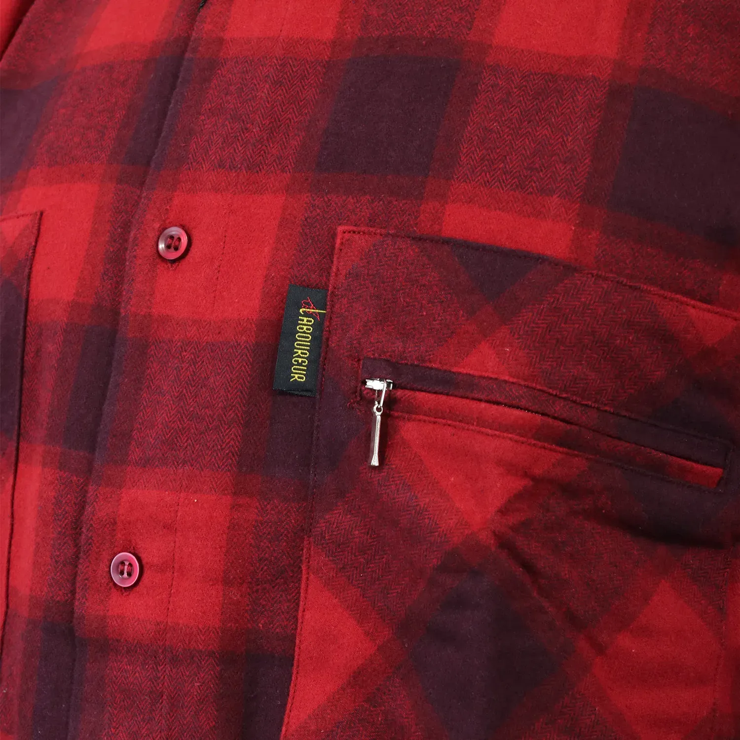 Chemise de travail à carreaux poches zippées Le Laboureur