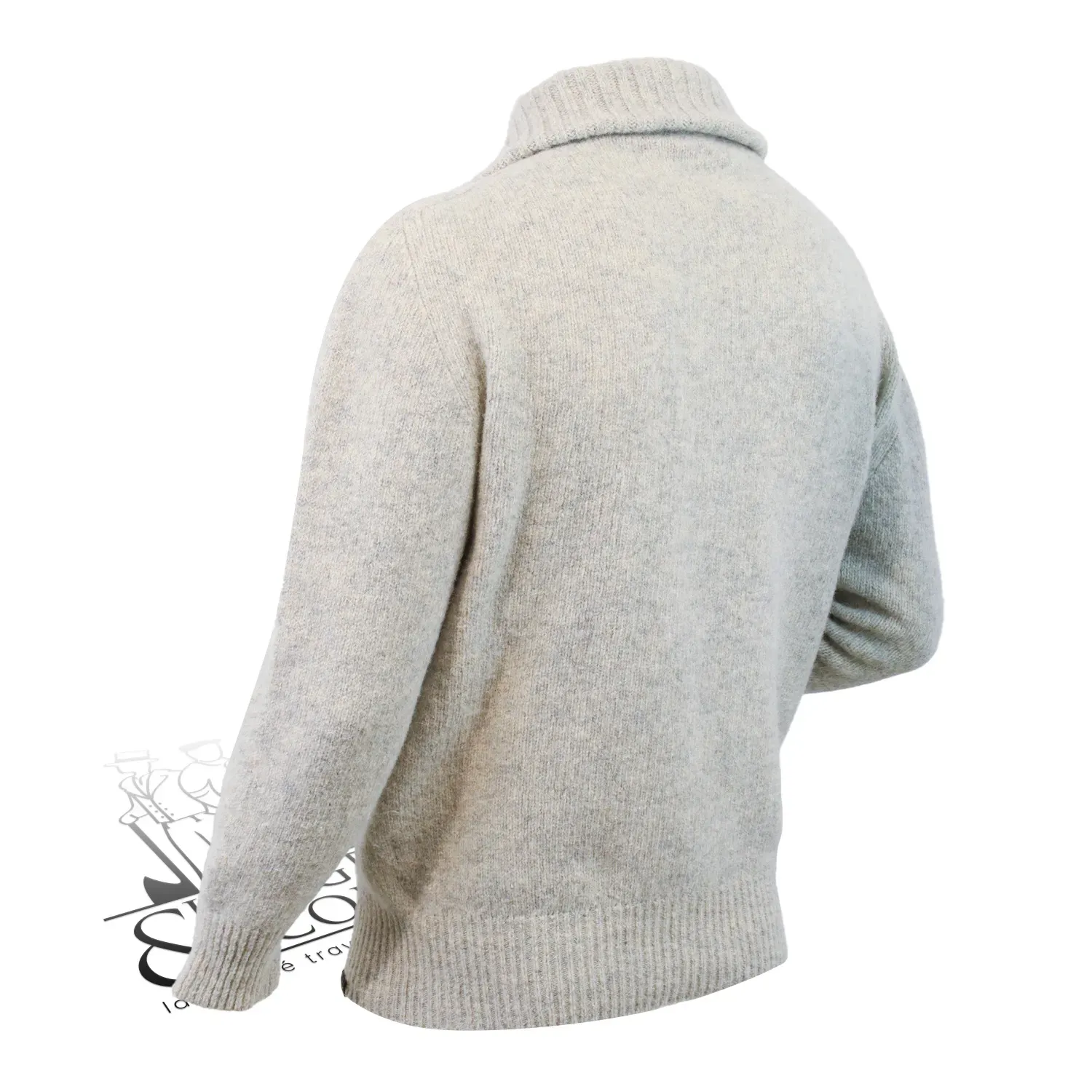 Pull camionneur écru en laine 100% français Le Laboureur