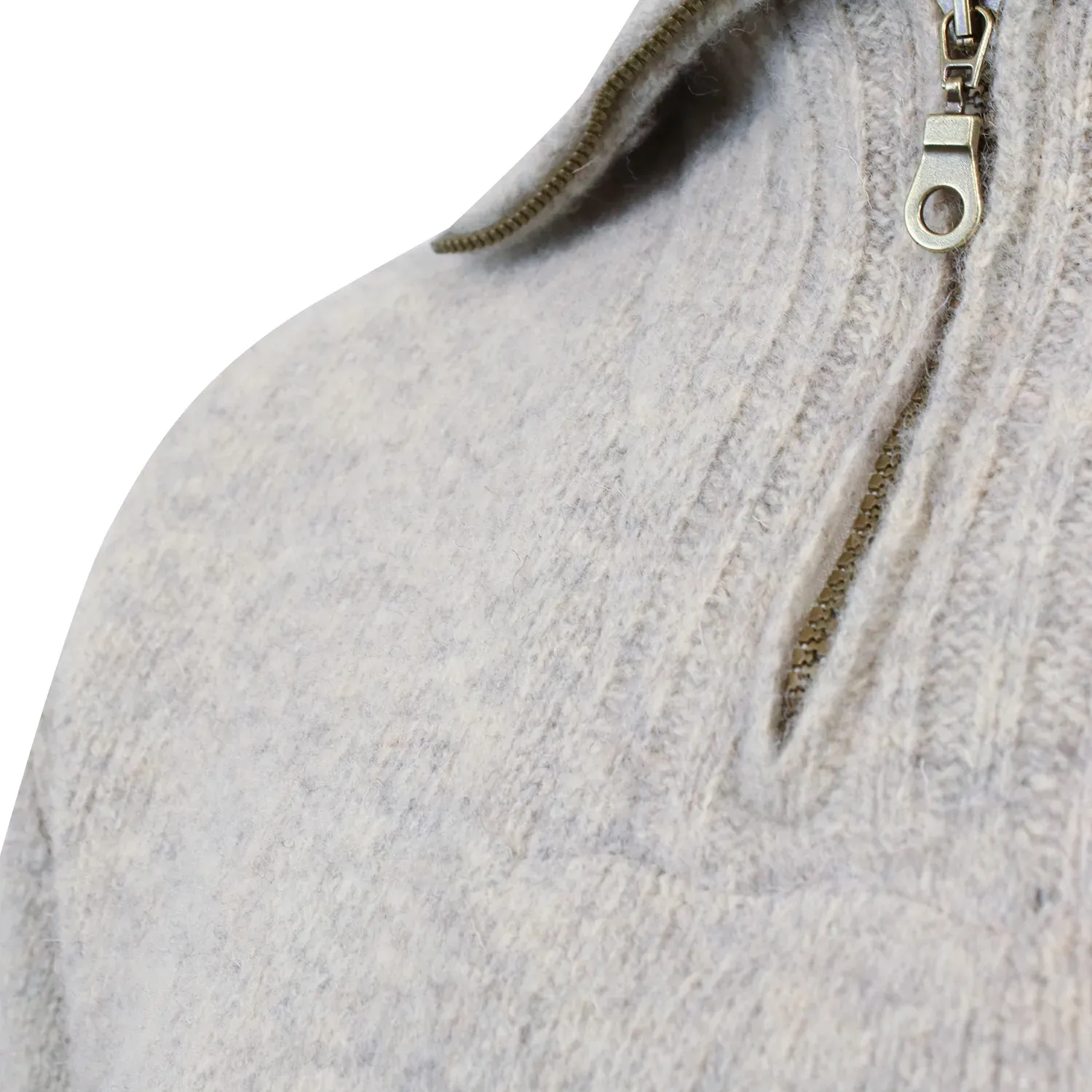 Pull camionneur écru en laine 100% français Le Laboureur