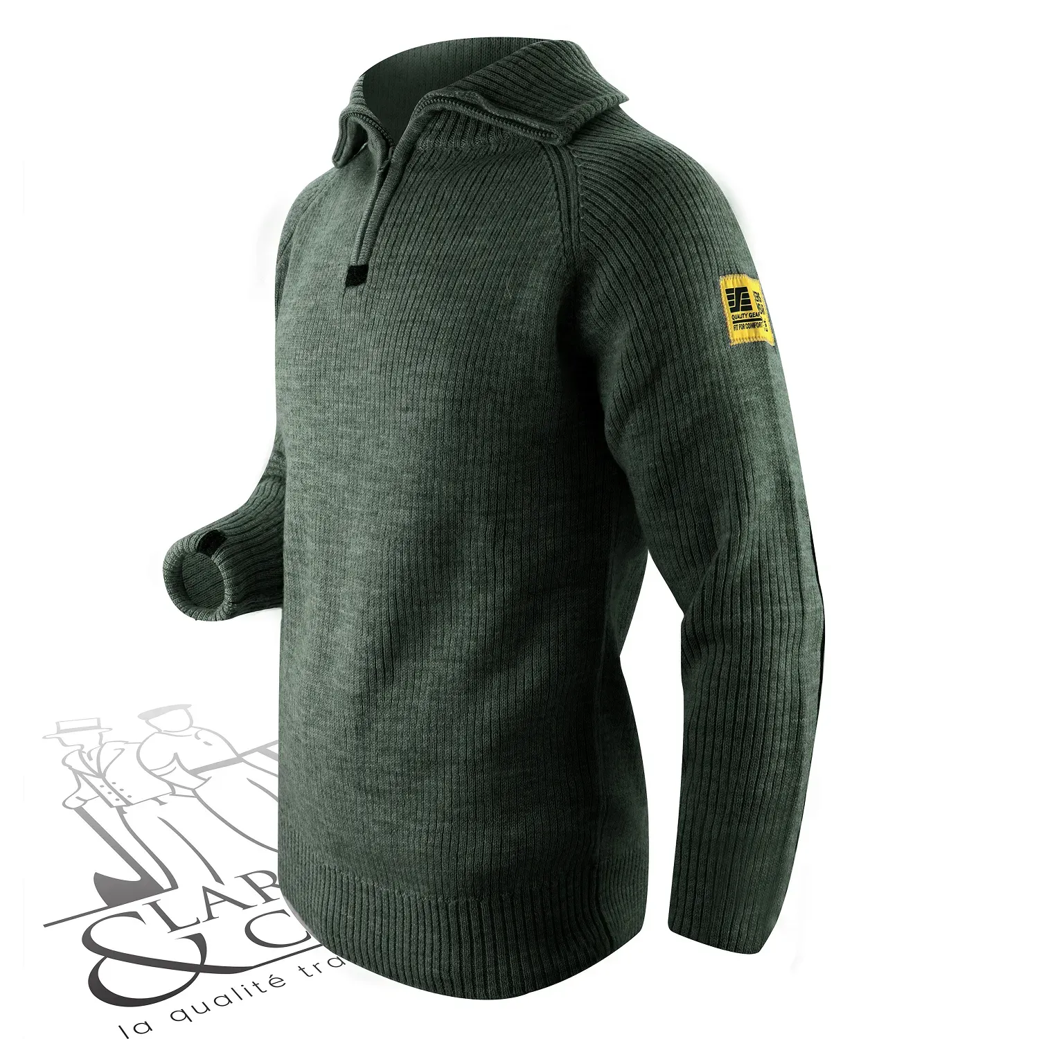 Pull de travail en laine demi zip Snickers Workwear