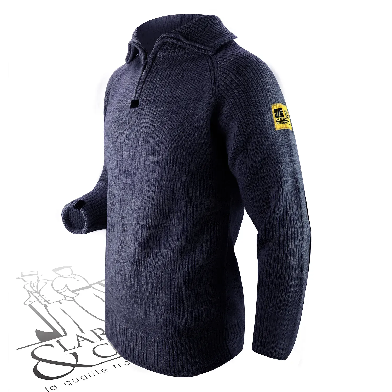 Pull de travail en laine demi zip Snickers Workwear